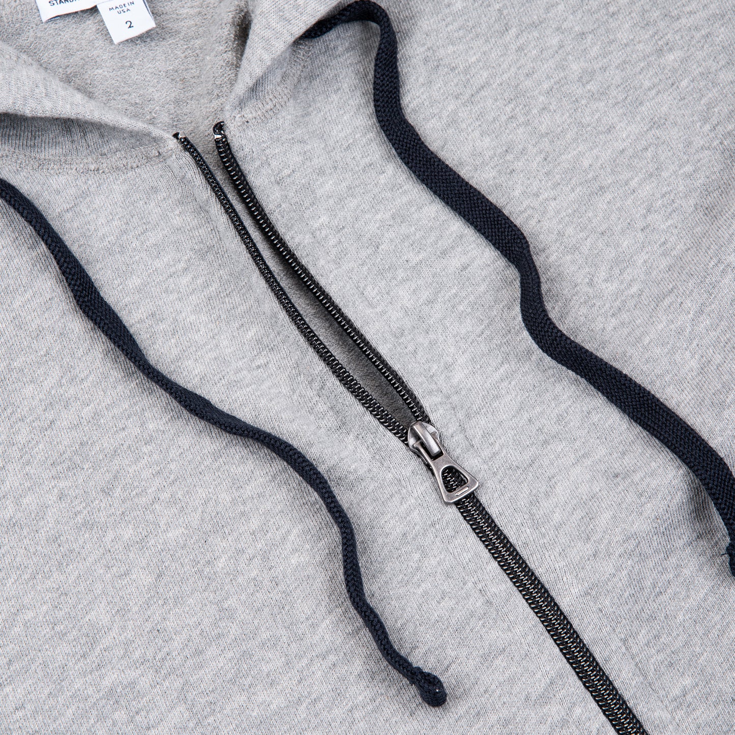 French Terry Zip Up Hoodie - Heather Grey