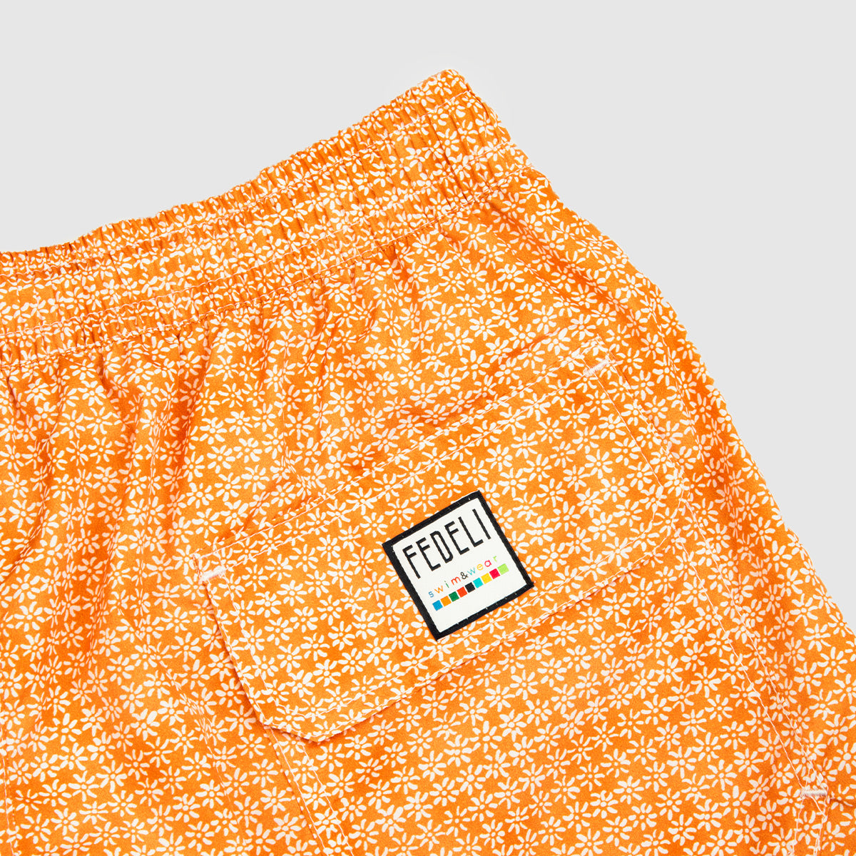 Madeira Printed Swim Trunk Floral - Orange