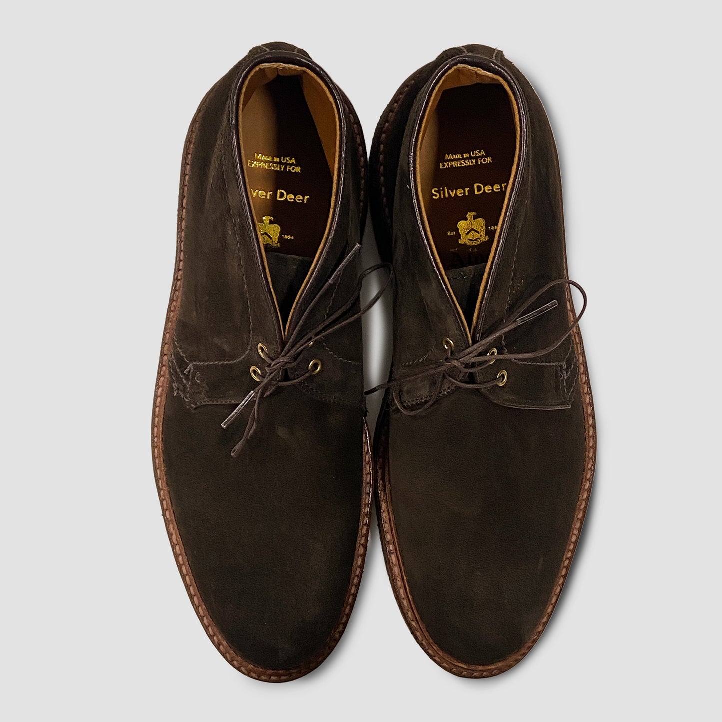 Alden x Silver Deer Chukka Boot in Chocolate Suede and Crepe Sole