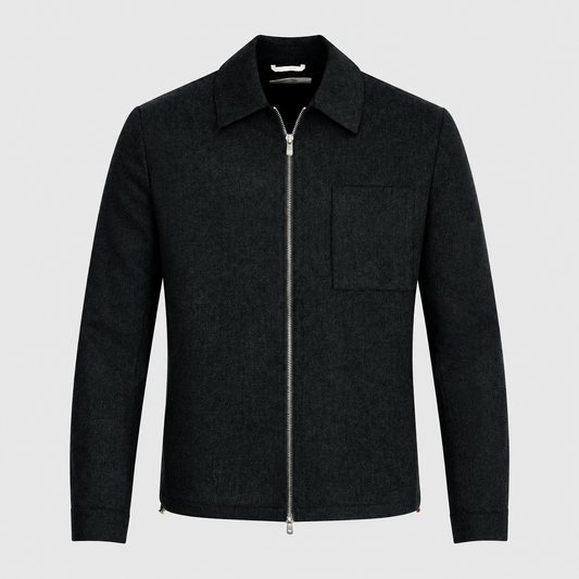 Wool Cashmere Full Zip Jacket