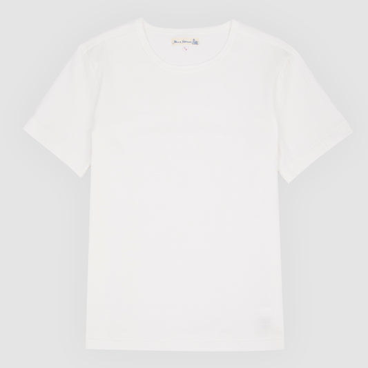 215 Loopwheeled Short Sleeve Crew Neck T-Shirt, Classic Fit 8.6oz - White