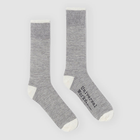 Alpaca Sock - Grey Melange