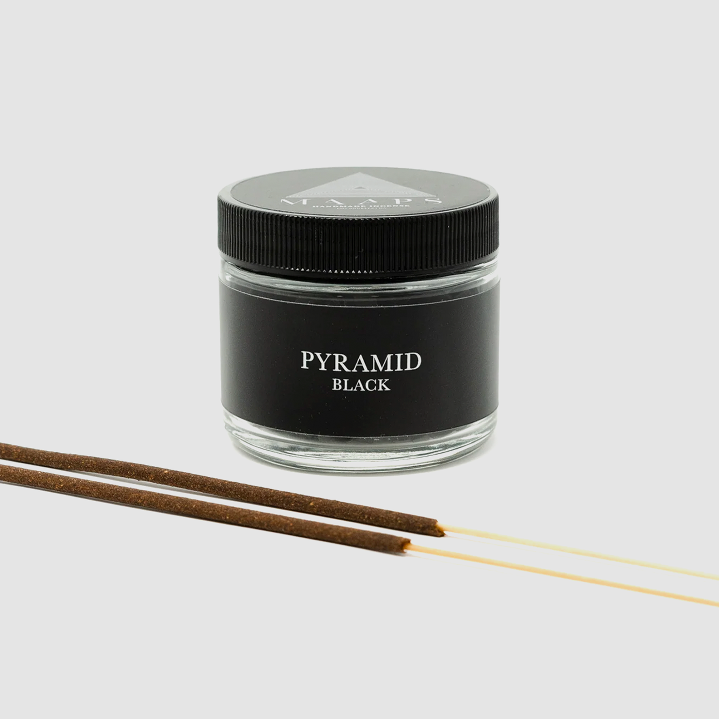 Incense Holder Metal Black Pyramid Silver Deer