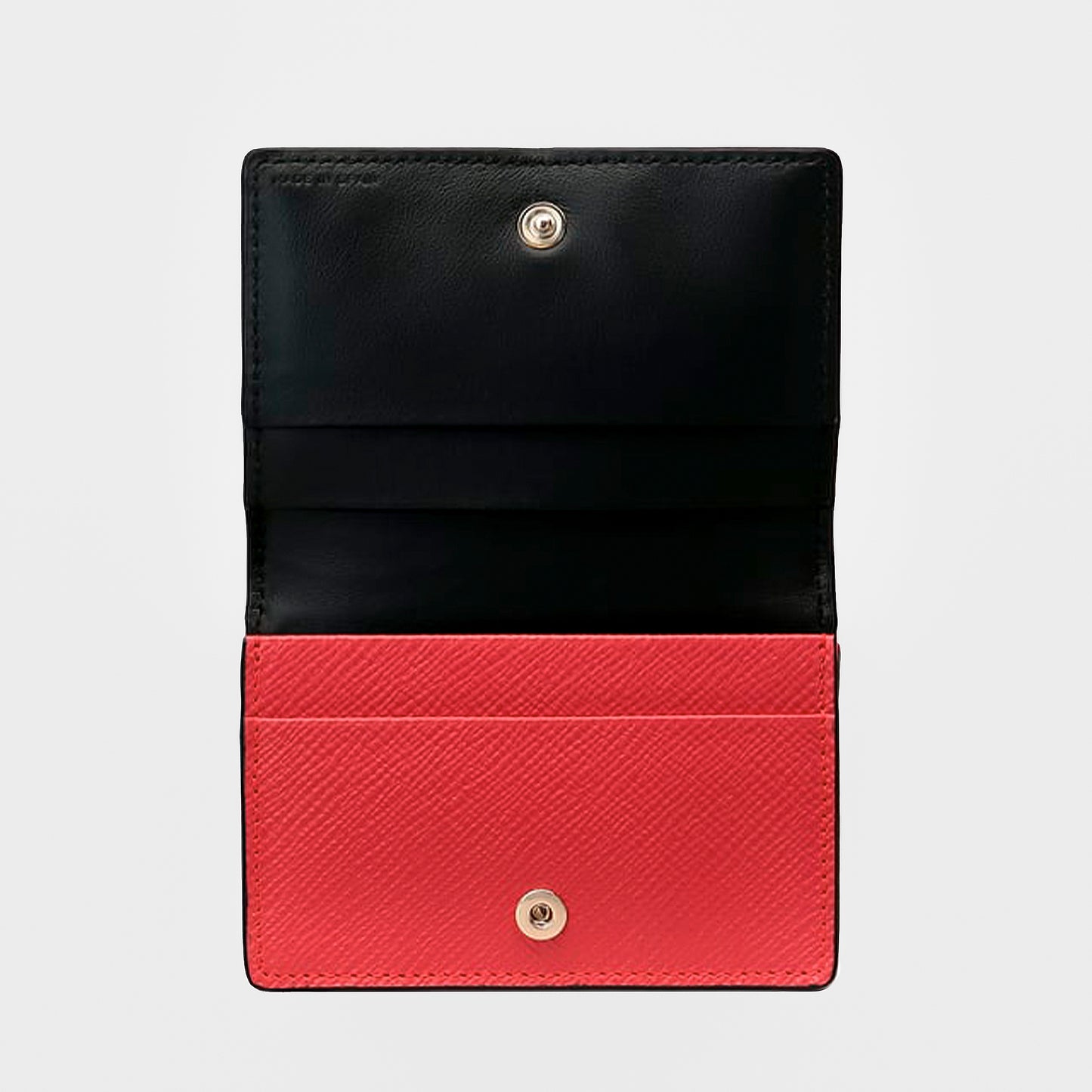 Folded Card Case with Snap Closure in Panama - Scarlet Red