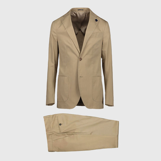 Lardini Khaki Cotton Single Breasted