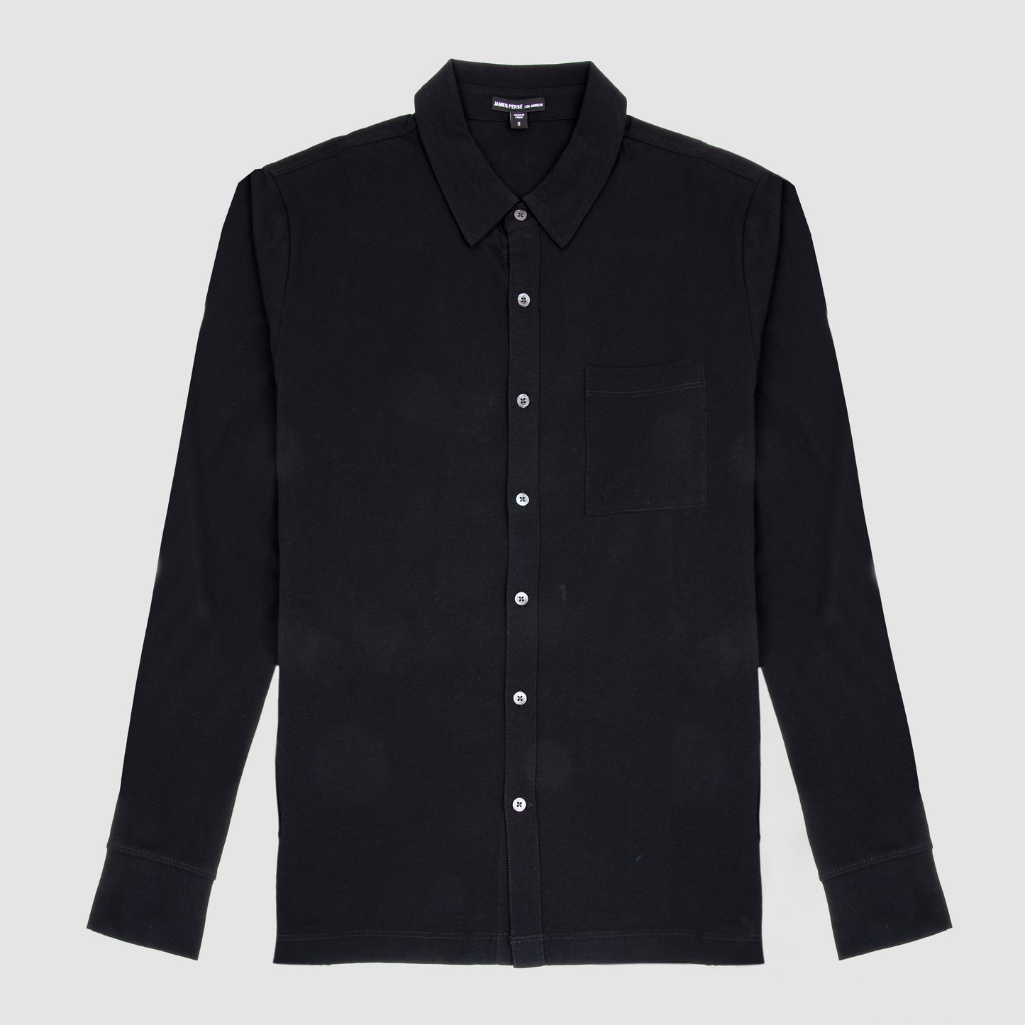Clean Long Sleeve Jersey Shirt Black