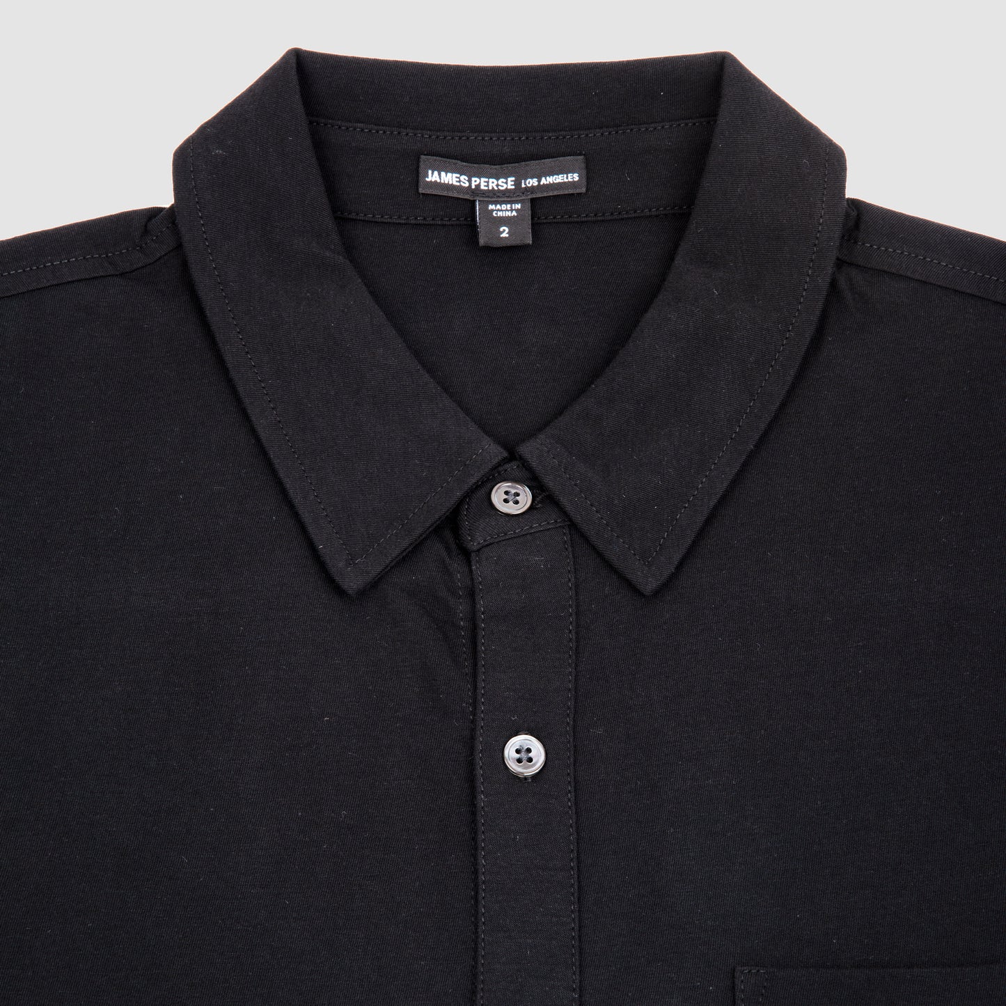Clean Long Sleeve Jersey Shirt Black