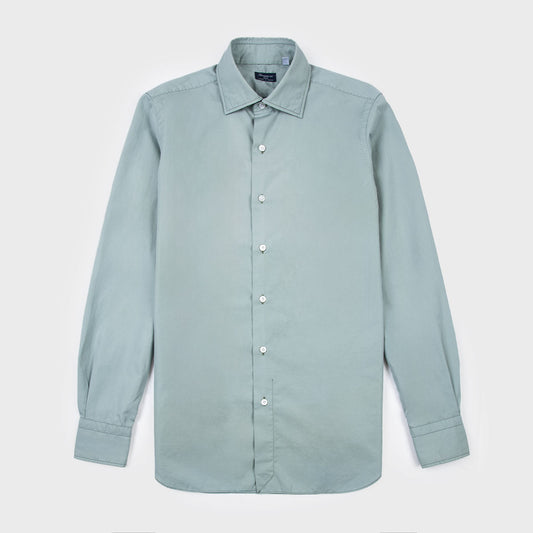 Overdyed Napoli Fit Luigi Collar Shirt - Green