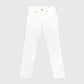 5 Pocket Cotton Silk Trouser - White
