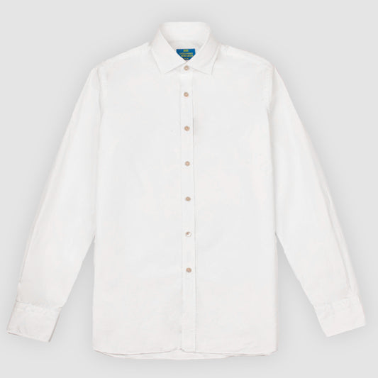 Cream Lightweight Cotton Shirt - Regular Fit
