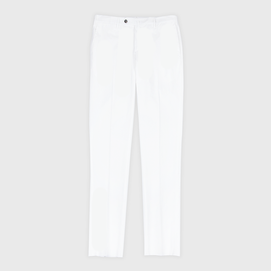 Stretch Popeline Chino Trouser -Cream
