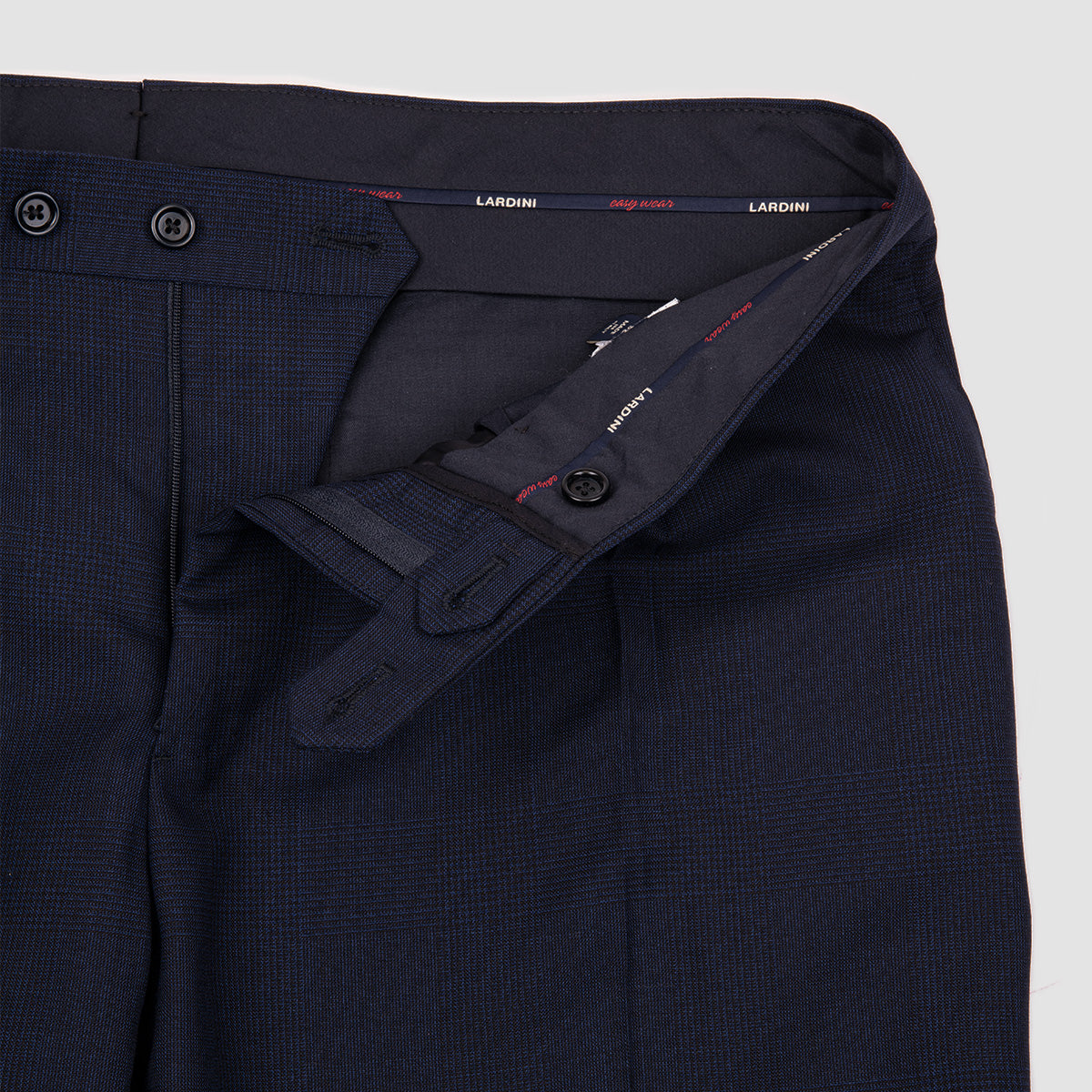 Navy Prince of Wales Easy Wear Suit - Navy