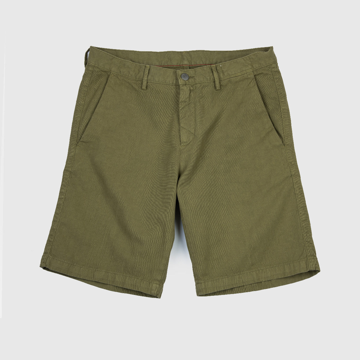 Cotton Linen Bermuda Shorts - Army Green