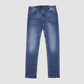 Denim Jeans Slim Straight Fit - Medium Blue