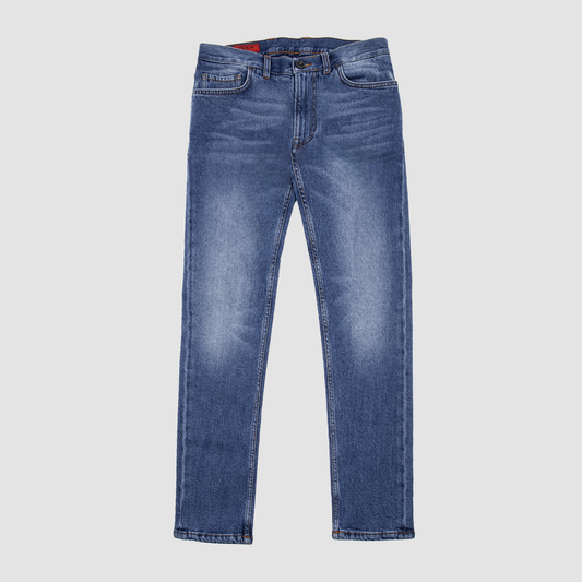 Denim Jeans Slim Straight Fit - Medium Blue