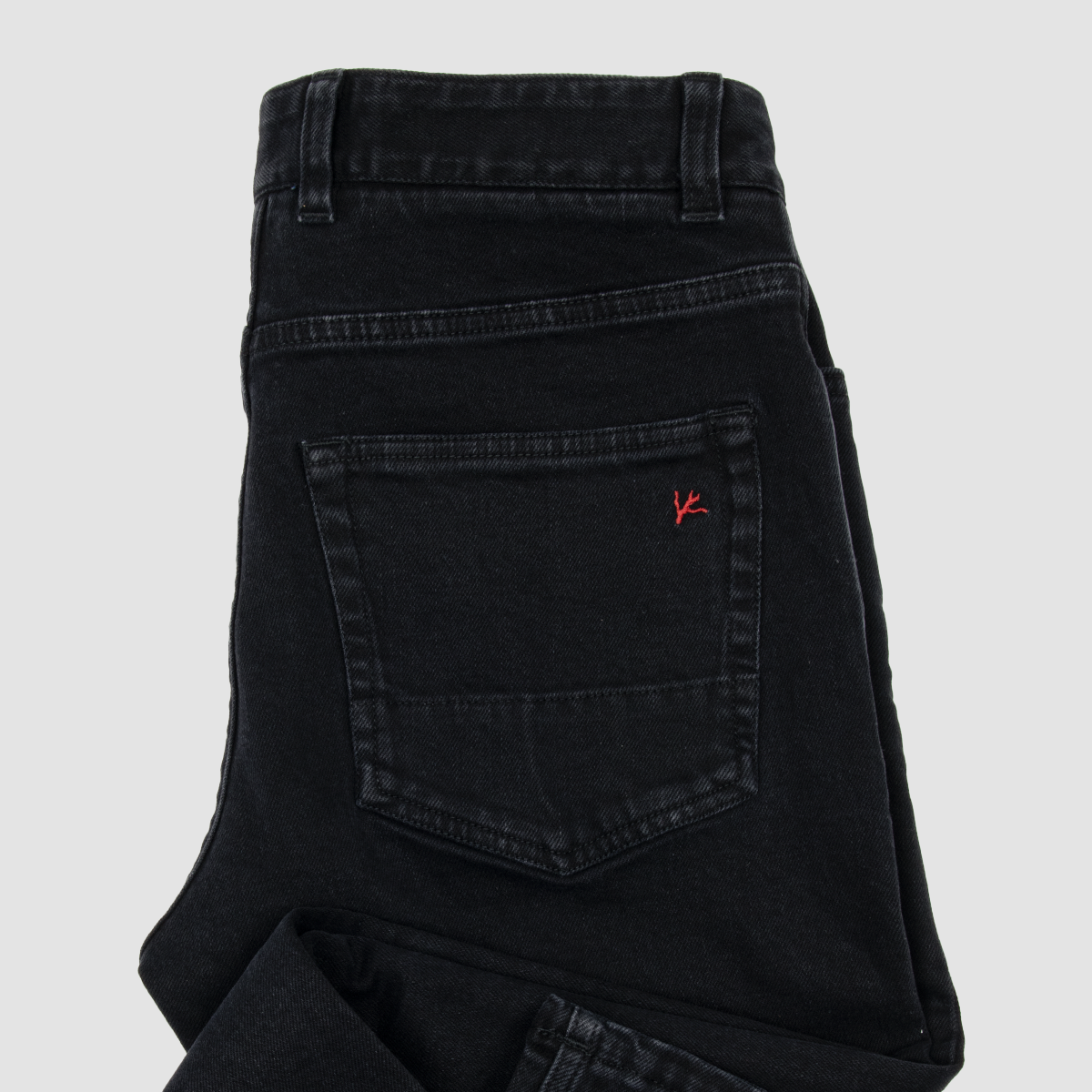 Denim Jeans Slim Straight Fit - Black