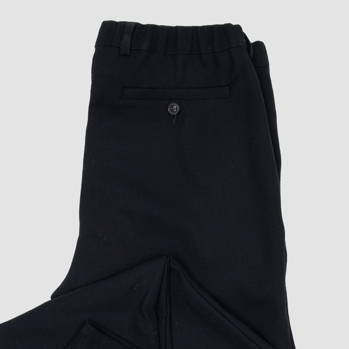 Elasticated Wide Trousers - Black