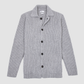 English Rib Sweater Jacket - Light Grey