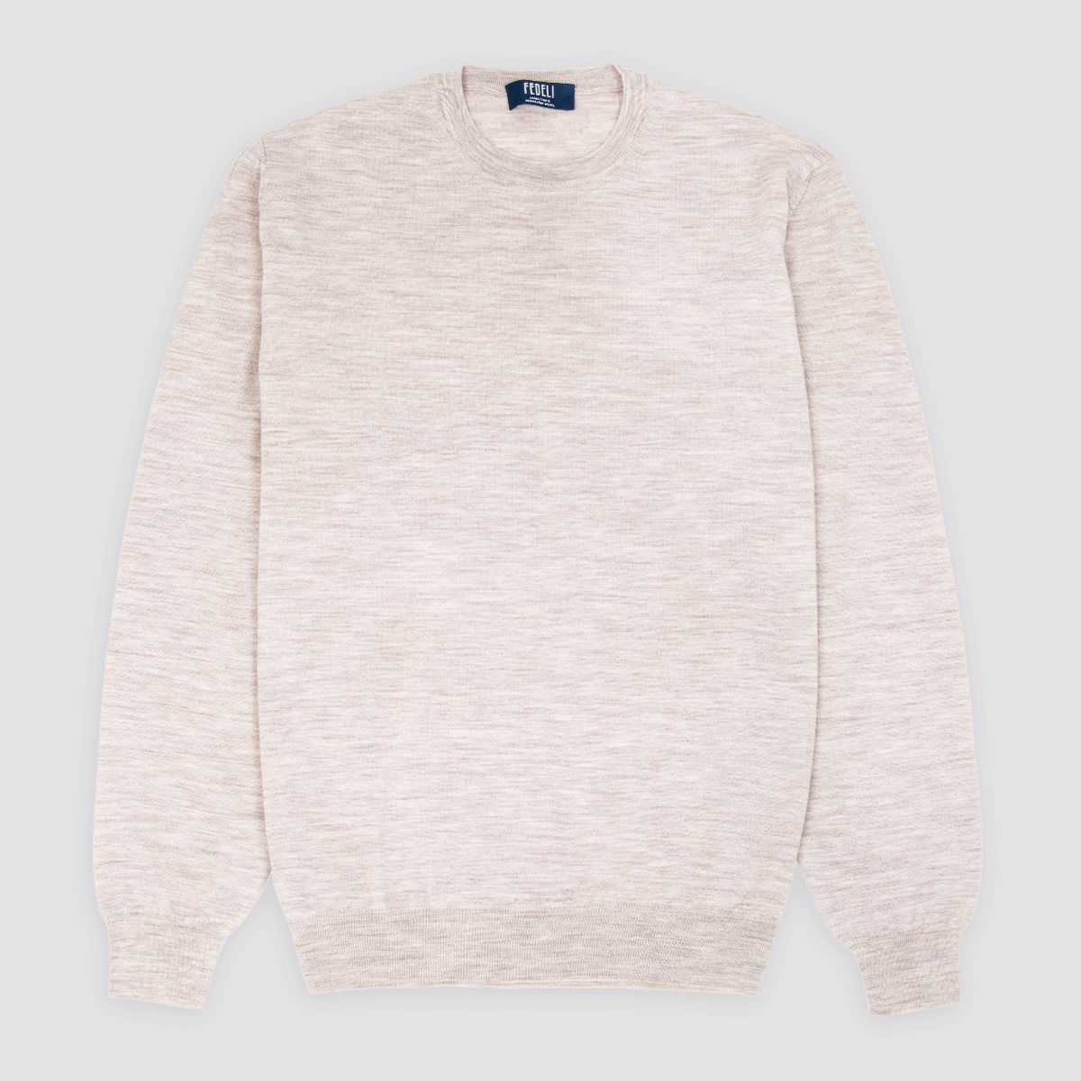 Wool Crewneck Sweater - Brown Melange