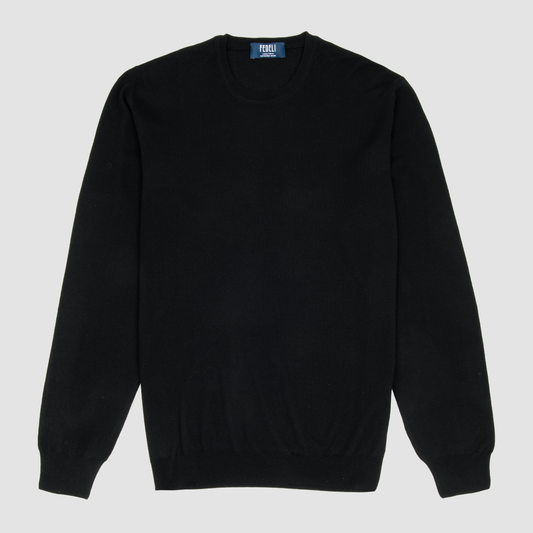 Wool Crewneck Sweater - Black