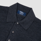 Wool Long Sleeve Polo Shirt - Dark Grey