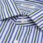 Blue, Green & White Stripped Shirt with Lino Collar