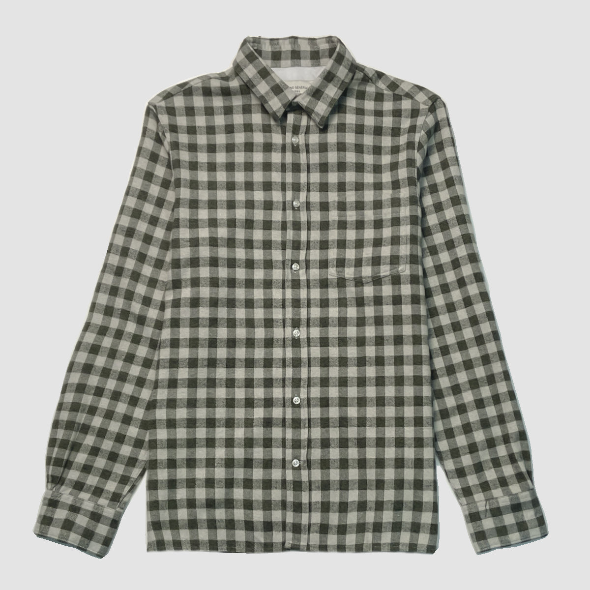 Alex Shirt Japanese Cotton - Beige/Olive