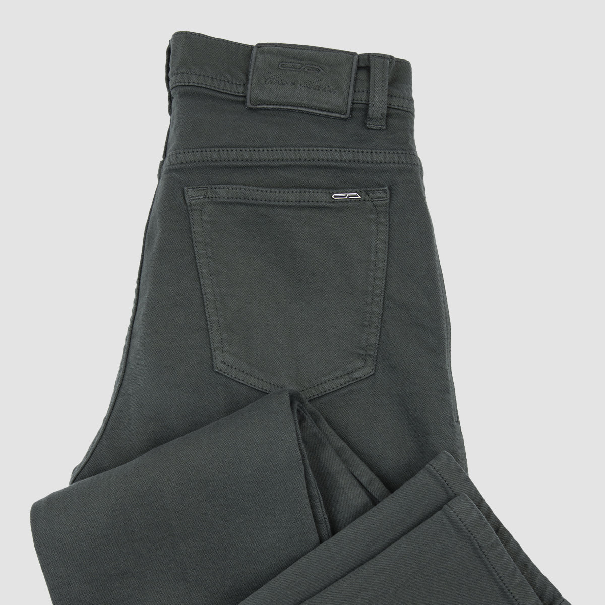 Green Cotton 5 Pocket Trousers