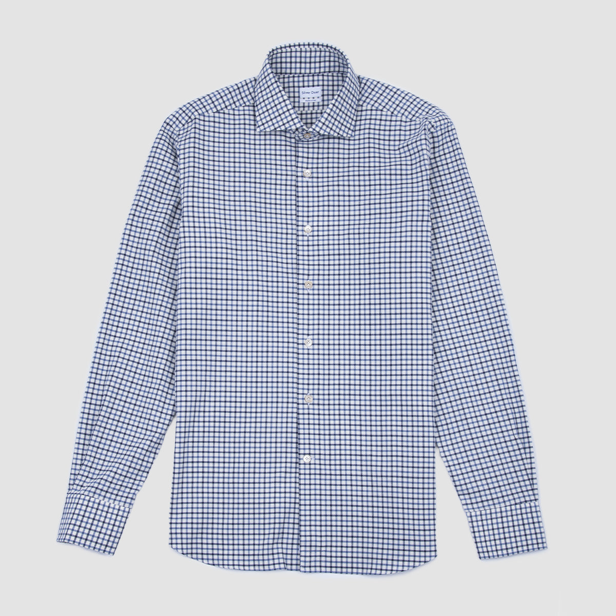 Blue & Navy Checked Flannel Shirt