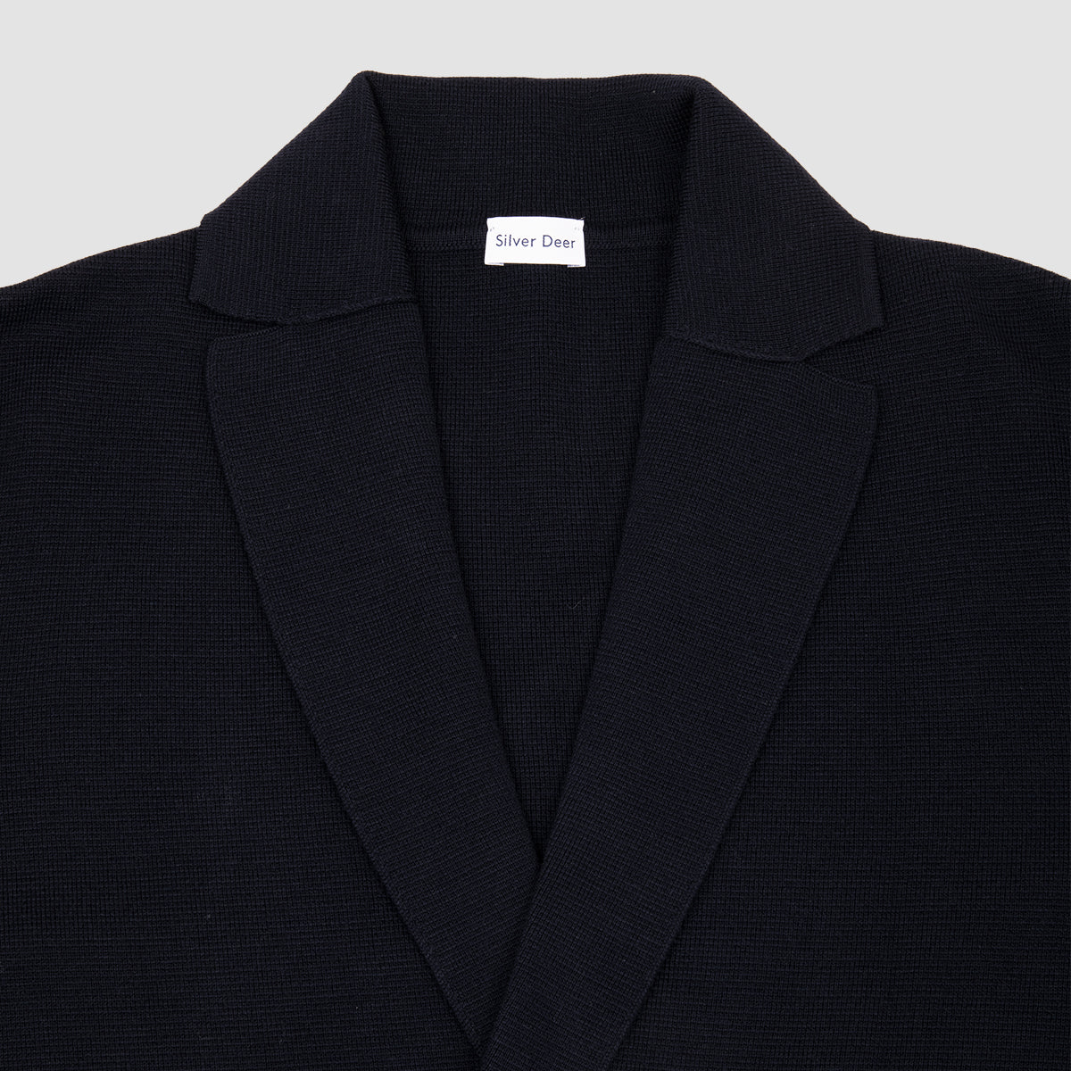 Knit Double Breasted Jacket Navy