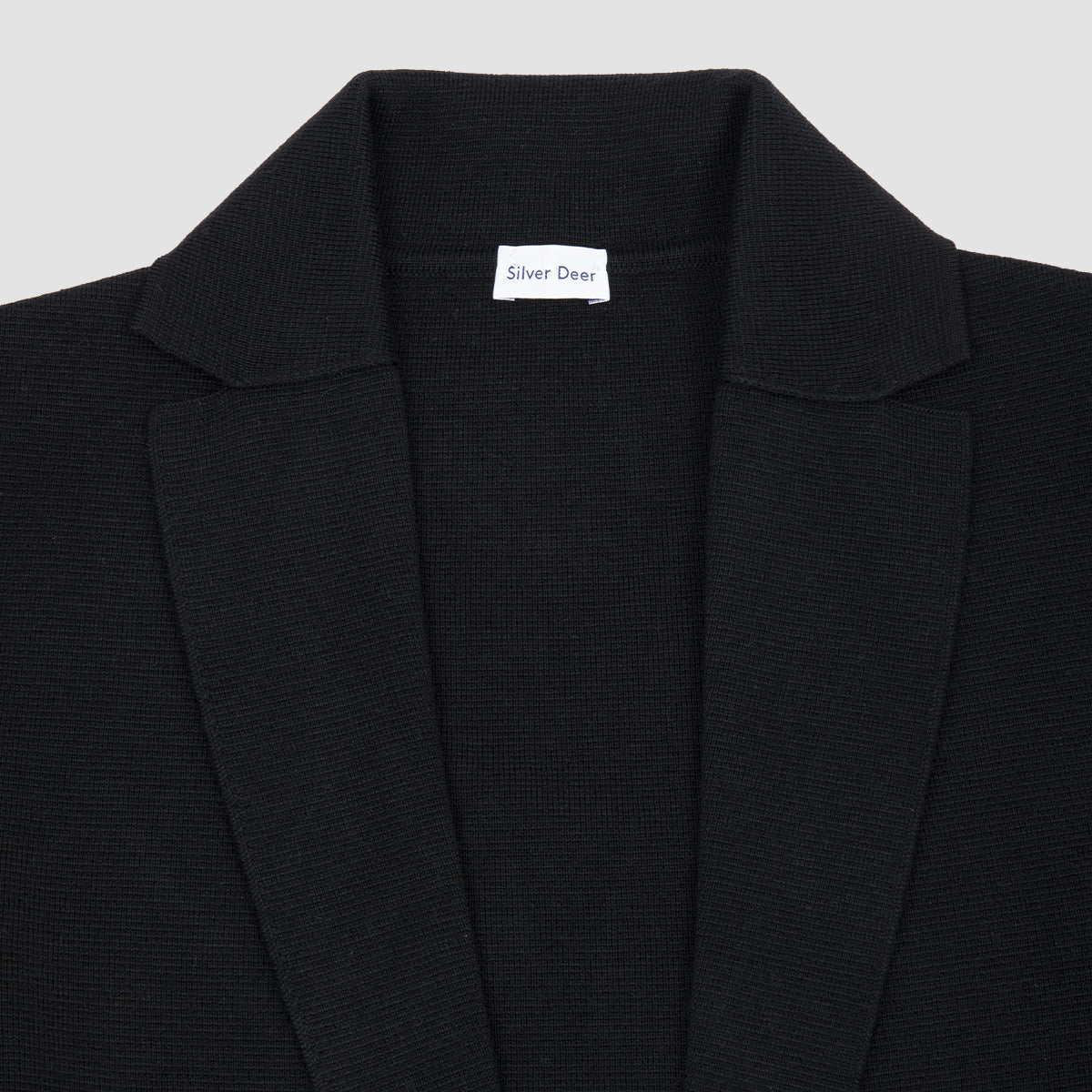 Knit Double Breasted Jacket Black