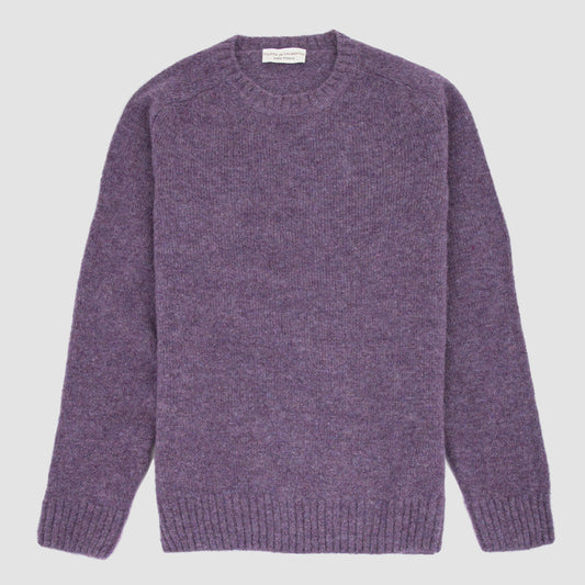 Crew Neck Sweater Alpaca Wool - Purple