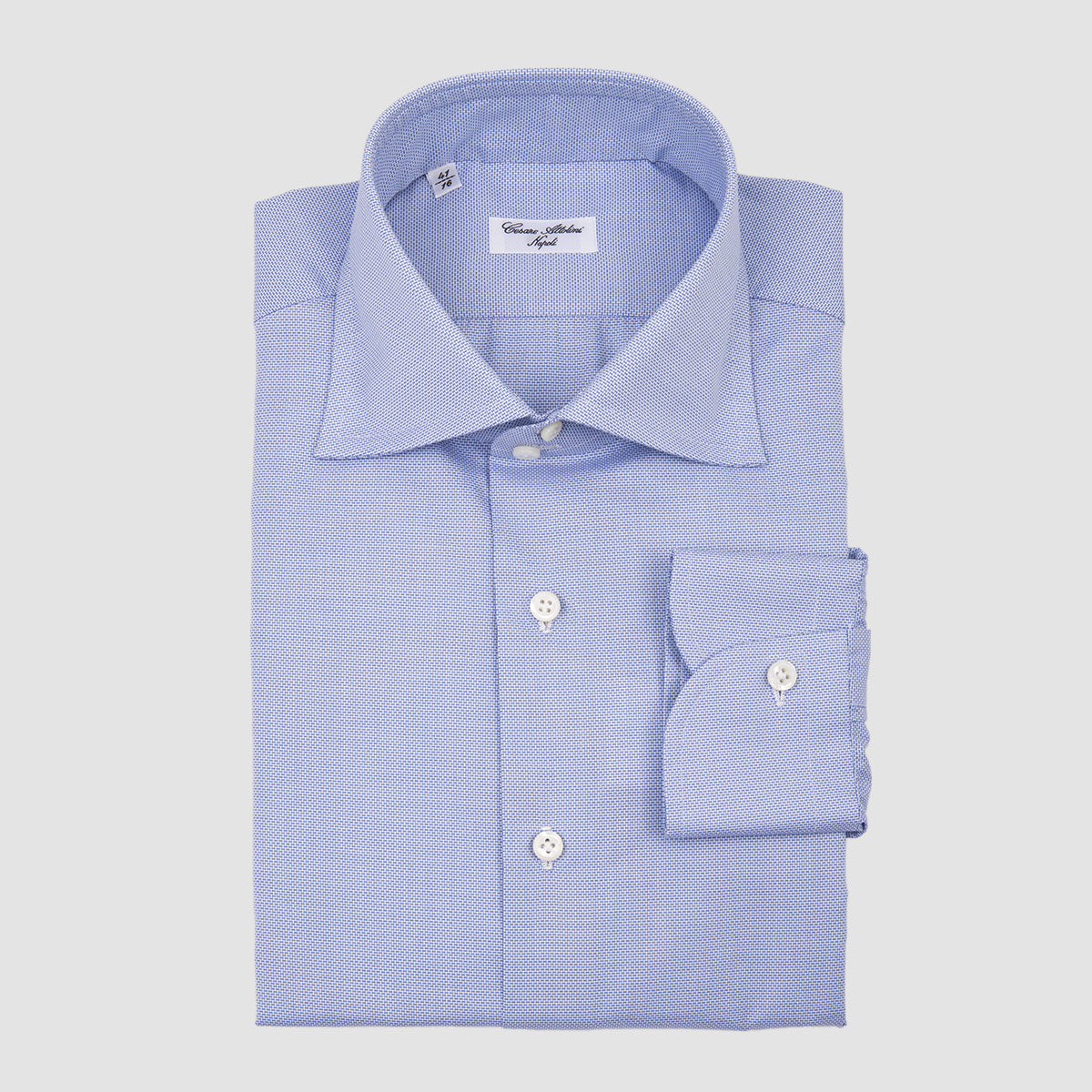 Blue Royal Oxford Shirt with Tullio Collar