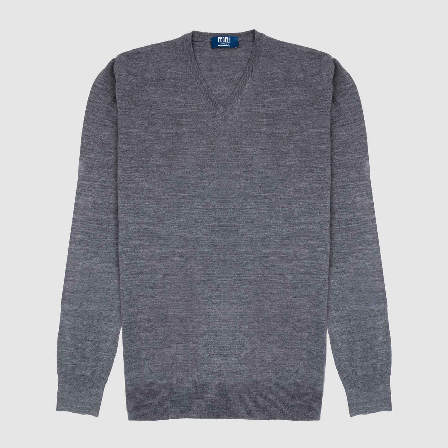 Wool V Neck Sweater Dark Grey