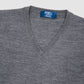 Wool V Neck Sweater Dark Grey