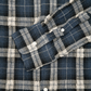 BENOIT Shirt Japanese cotton Linen Wrinkle Check Dknavy/Navy/White