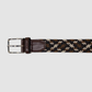 Classic Elasticated Woven Belt Brown/Green/Beige