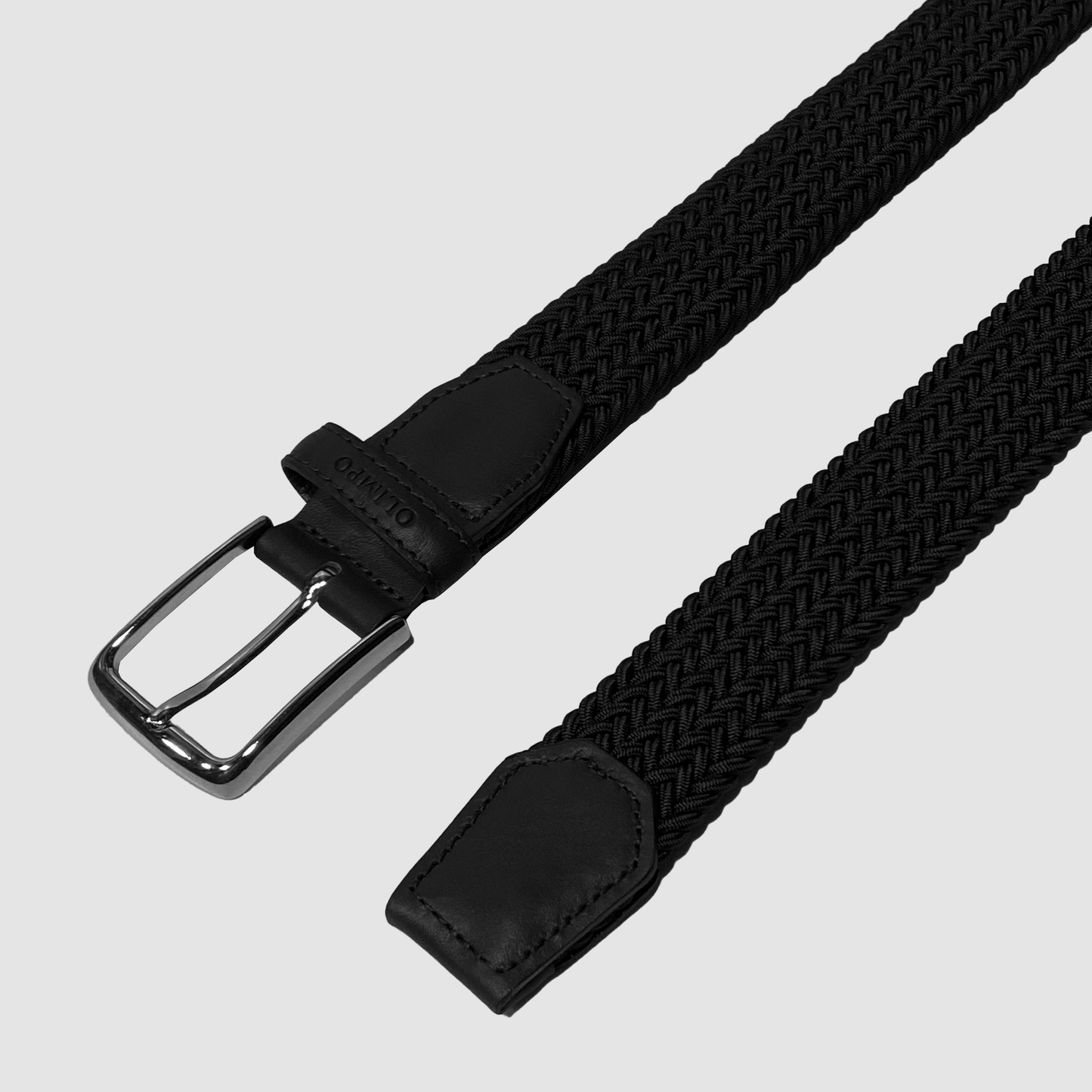 Classic Elasticated Woven Belt Black