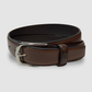 Classic Stitched Leather Belt Brown