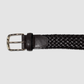 Leather Braded Belt Black