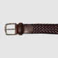 Leather Braded Belt  Brown