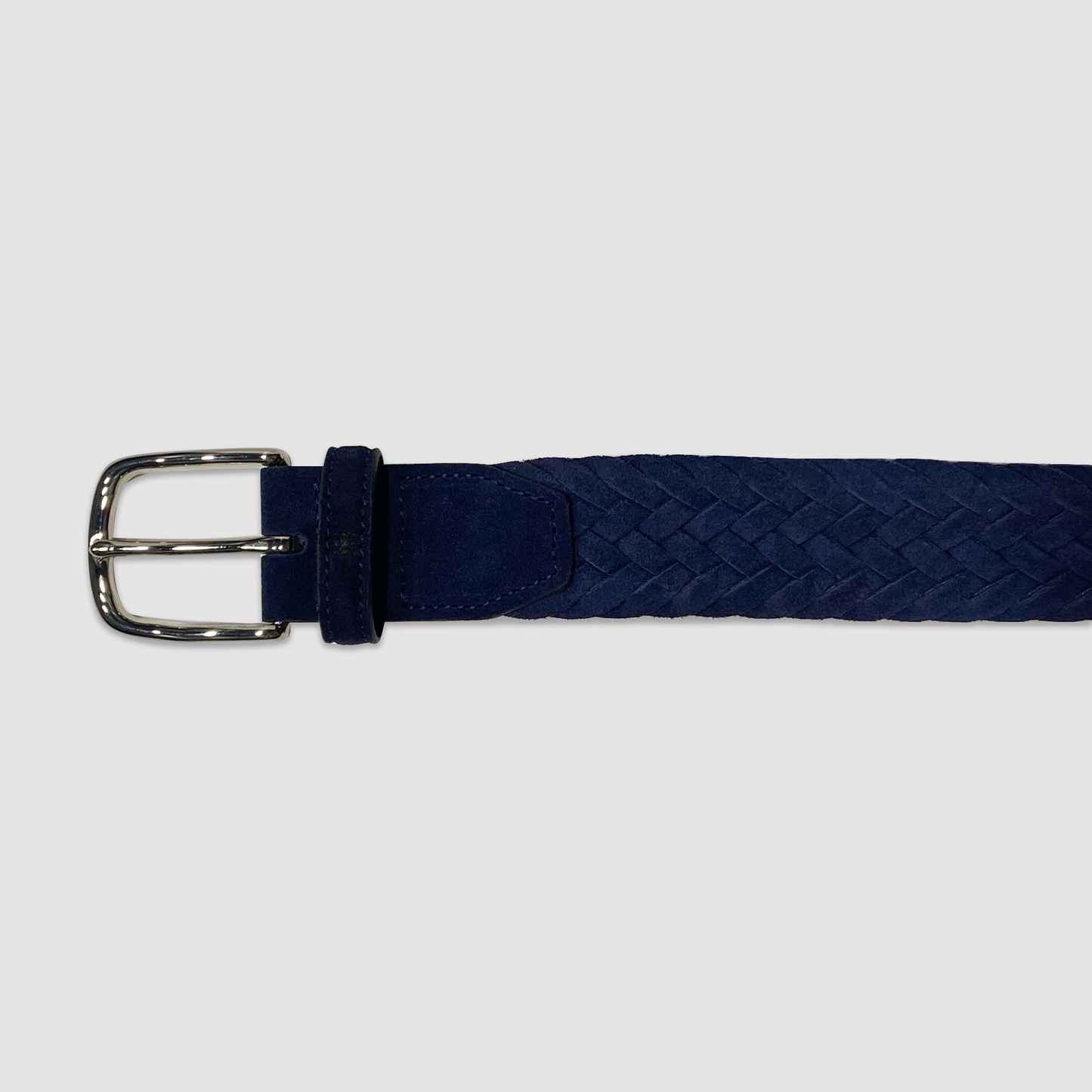 Suede Braded Belt 3.5 cm 1835/02 Navy Blue