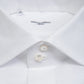 White Tullio Collar Cotton Linen Shirt