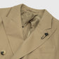 Fine Cotton Double Breasted Suit Khaki
