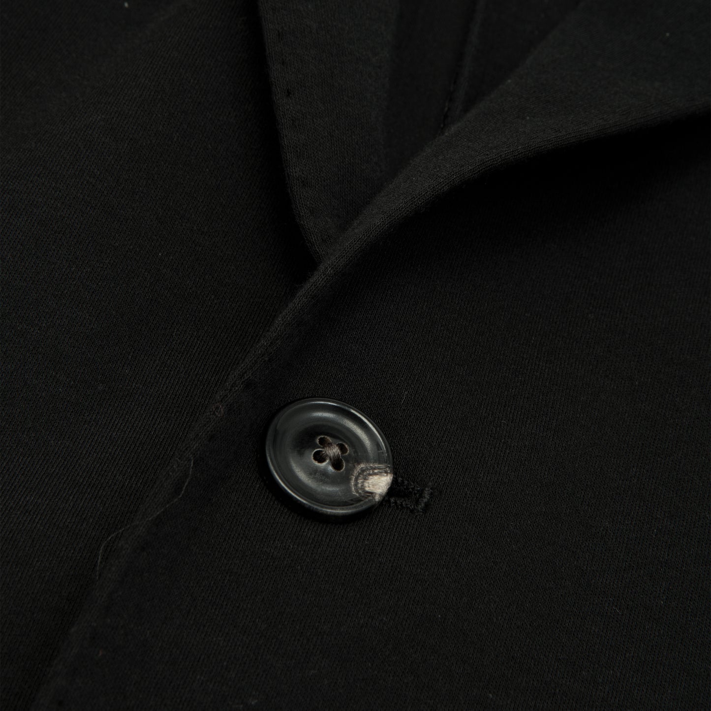 Cotton Silk Super Fine Jersey Single Breasted Jacket Black