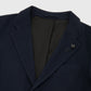 Cotton Silk Super Fine Jersey Single Breasted Jacket Navy
