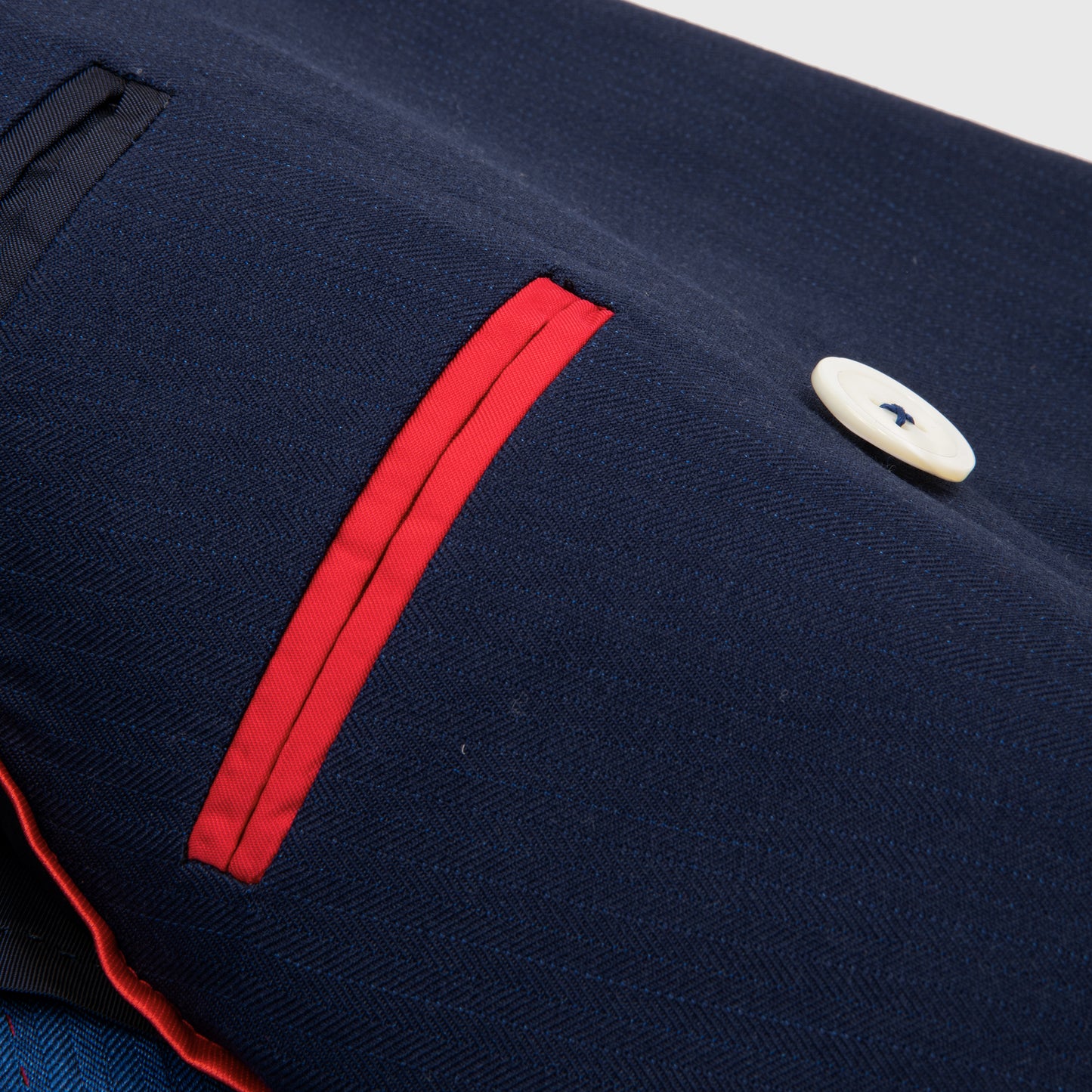 Capri Double Breasted Super 160`s Naples Blue Hounstooth Suit Naples Blue