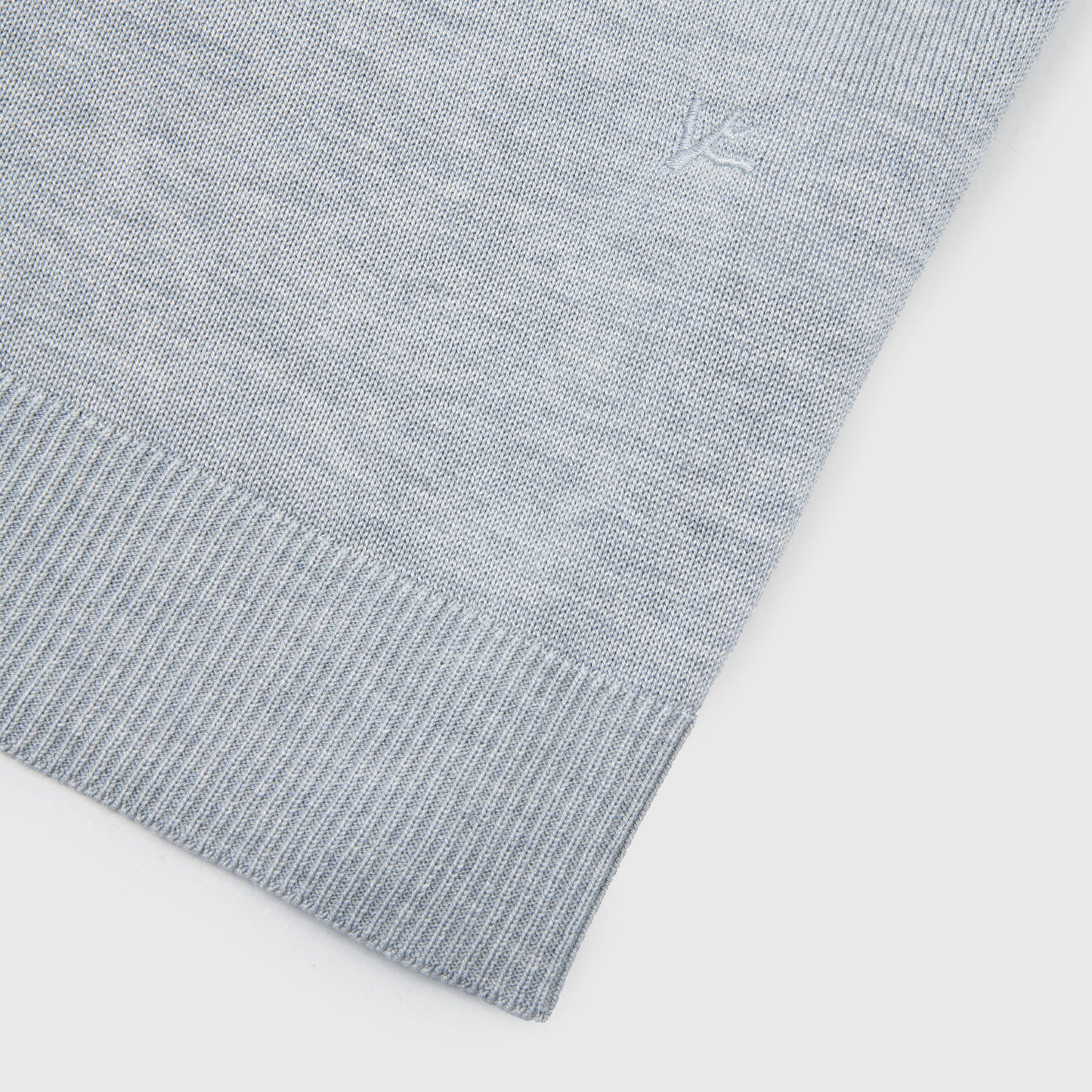 Knit 100% Silk T-Shirt Light Grey