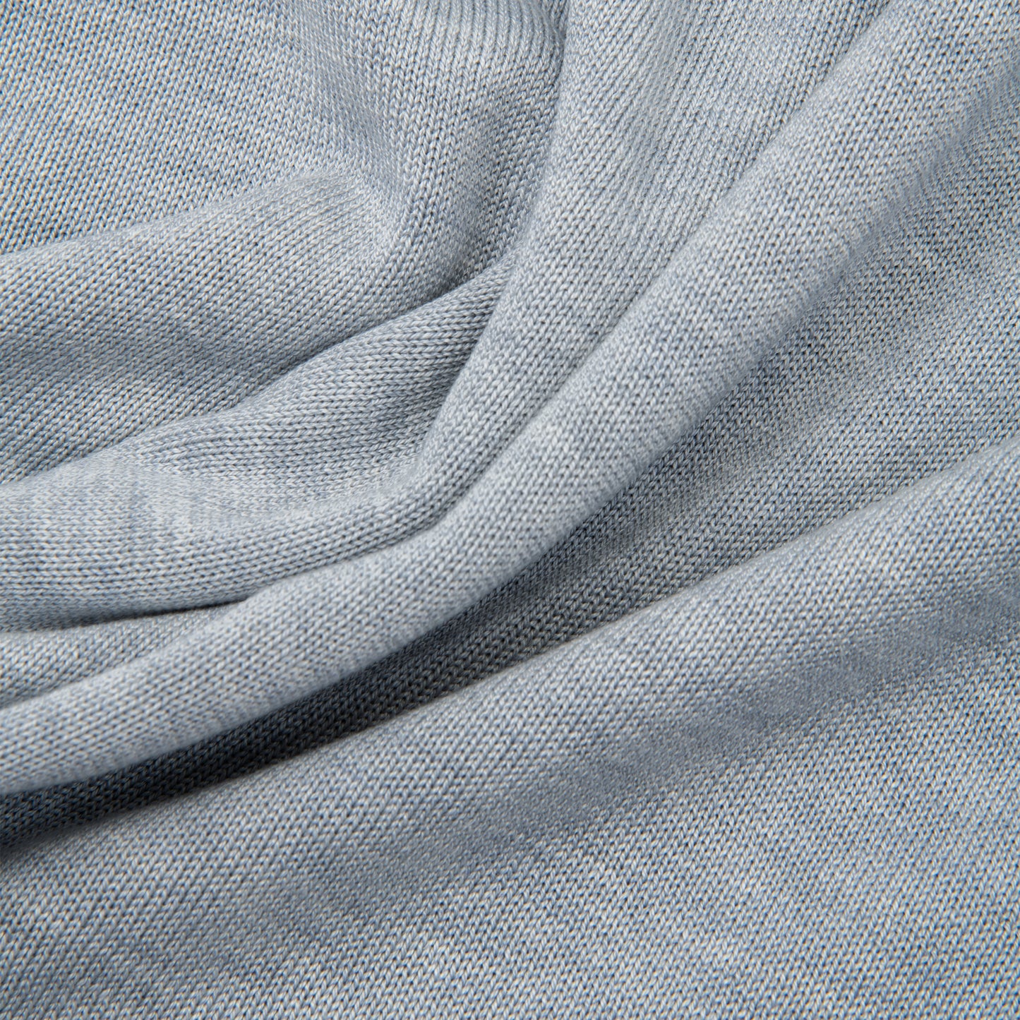 Knit 100% Silk T-Shirt Light Grey