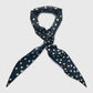 Polka Dot in Diamond Shape Bandana 100% Silk Navy & Beige